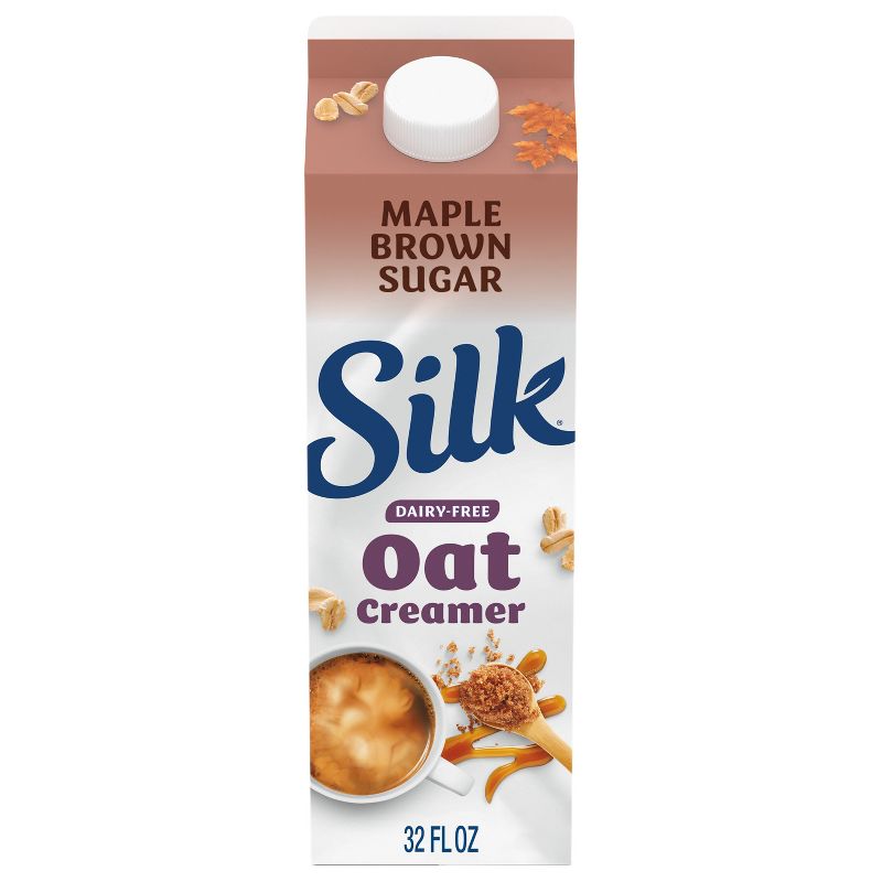 Silk Maple Brown Sugar Dairy-Free Oat Milk Coffee Creamer - 1qt, 1 of 10