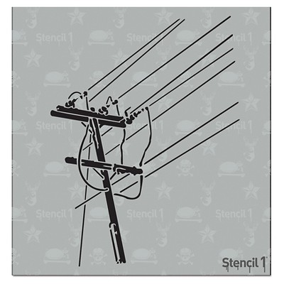 Stencil1 Power Lines - Stencil 5.75" x 6"