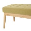 PAGED 47 Inch Ottoman Bench Modern Fabric Bench with Button Tufted Cushion and Irregular Legs for Living Room, Bedroom, Entryway - 4 of 4