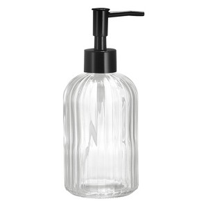 Unique Bargains Glass Durable Hand Soap Dispenser with Black Pump for Kitchen Bathroom - 1 of 4