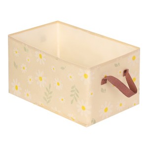 Unique Bargains Fabric Collapsible Printed Storage Bins with Handles - 1 of 4