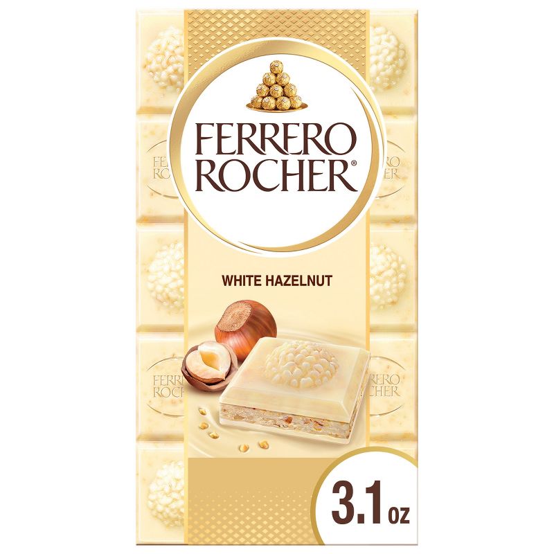 Ferrero Rocher White Chocolate Hazelnut Candy Bar - 3.1oz, 1 of 9