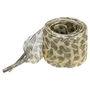 INSPIRE CHIC Leopard Ribbon Pattern Flat Wide Lace Shoelaces for Sneakers 1 Pair - 1 of 4