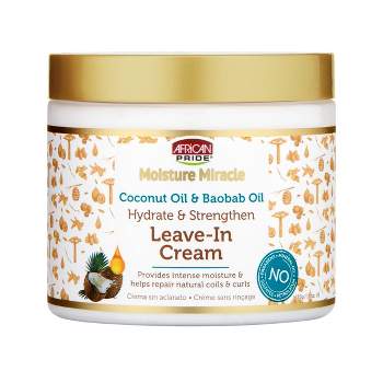 African Pride Coconut Oil & Baobab Oil Leave In Hair Cream - 15oz