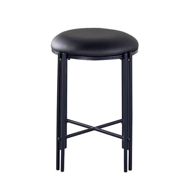 24&#34; Set of 2 Morgan Backless Round Counter Height Barstool Black - Steve Silver Co., 5 of 7