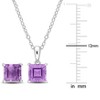 EVERLY JEWELRY | Sterling Silver Created Gemstone and Multiple Gemstones 2-Piece Set of Pendant with Chain and Earrings. - 2 of 3