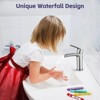 ChicFurnit Bathroom Sink Faucet Waterfall Black Vanity Faucet with Overflow Drain for Trendy Bathrooms, Silver, 15.5"*7.1"*3.5" - 4 of 4