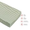 Babyletto Quilted Muslin Changing Pad Cover, GOTS Certified Organic Cotton - Moss Stripe - 3 of 4