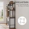 5-Tier Wood Over-the-Washer Dryer Storage Shelf " A+B - Adjustable Height Laundry Organizer with Double-Layer Wood Shelves, Space-Saving Design - 3 of 4