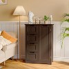 LunaLulinlk 33'' Small Kitchen Pantry Cabinet with 3 Shelves and 1 Door for Kitchen Dining Room and Bathroom, Dark Brown - 4 of 4