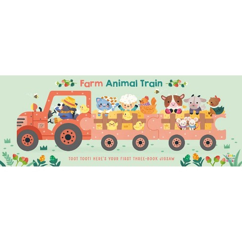 Animal Train - Farm - by  Little Genius Books (Board Book) - image 1 of 1