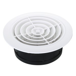 Unique Bargains ABS Plastic Adjustable Round With Screen Bathroom Air Vent Cover - 1 of 4