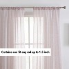 HLC.ME Penelope Faux Linen Textured Privacy Sheer Light Filtering Rod Pocket Curtains Panels, Set of 2 - 3 of 4