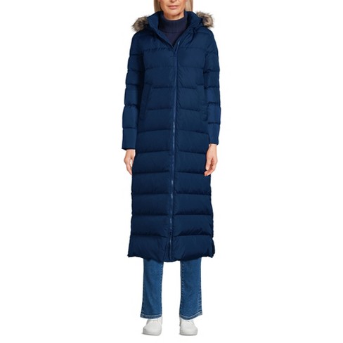 Land’s deals End Womens Long Maxi Down Filled NAVY Maxi Puffer Coat Size Large NEW