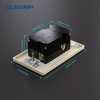 ELEGRP 30-Watt 15 Amp 3-Port Type C and Dual Type A USB Duplex USB Wall Outlet, Wall Plate Included, Brown (2-Pack) - 3 of 4