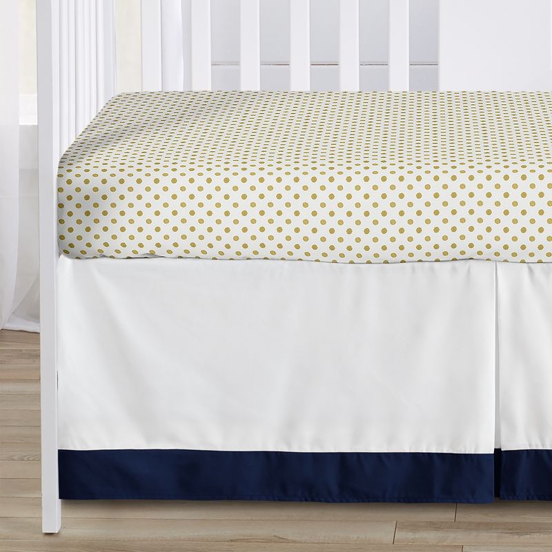 Sweet Jojo Designs Boy Baby Crib Bedding Set - Big Bear Blue Gold and White 4pc, 4 of 7