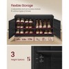 3-Tier Shoe Storage Bench with Cushion, 39.8 Inch Entryway Seat with Adjustable Shelves and Doors - 3 of 4