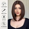 Jessie's Wig 10 Inch Straight Bob Wigs Synthetic Hair 13*5*1 C Part Lace Brown With Highlight Color 1 Pc/Pack - 4 of 4