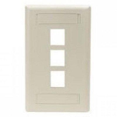 Black Box GigaStation2 3 Socket Network Faceplate - 3 x Socket(s) - White