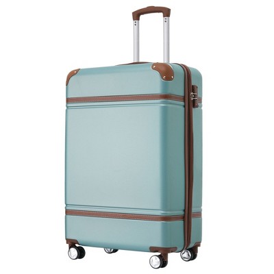 20" Luggage With TSA Lock, ABS Lightweight Suitcase, Vintage Carry On Luggage With Silent Spinner Wheels For Men Women