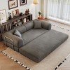 78.8" Compression Sofa,Convertible Floor Sofa Bed-with Pillow Back Support Armrest, Comfy Futon Couch Sleeper Bed, for Living Room, Bedroom - 3 of 4