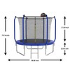 High-Quality 8FT Steel Outdoor Trampoline with Safety Net and Basketball Hoop, ASTM Certified Reinforced Frame, Durable and Safe for Family Fun - 3 of 4