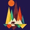 Junior's Design By Humans Mountain Bear By radiomode T-Shirt - 2 of 3