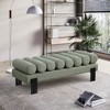 Meridian Furniture,Akeela Linen Textured Fabric Bench - 2 of 4