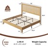 AMERLIFE Solid Wood Bed Frame with Grille Headboard - 2 of 4