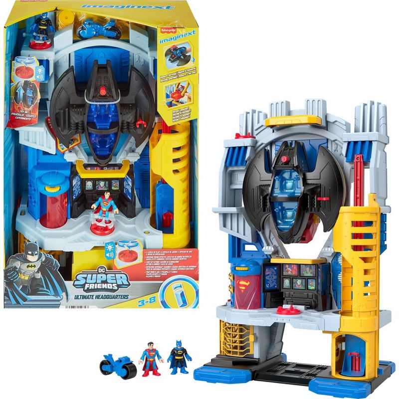 Fisher-Price Imaginext DC Super Friends Ultimate Headquarters Playset with Batman Figure, 1 of 9