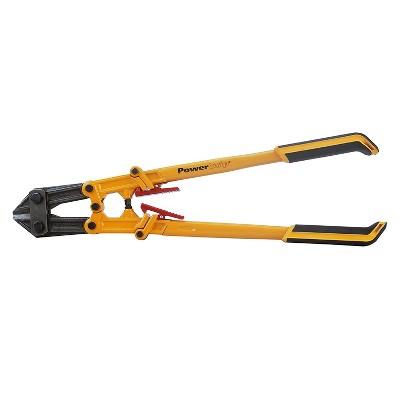Olympia Tools 39-124 24 Inch Power Grip Bolt Cutter with Professional-Grade Steel Jaws and Folding Ergonomic Handles for Easy Storage, Yellow
