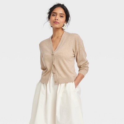 Women's Long Layering Duster Cardigan - A New Day™ Camel 4x : Target