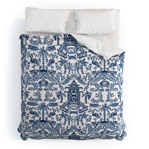 Deny Designs 3pc King Britt Mills Coastal Chinoiserie Comforter and Sham Set - 1 of 4