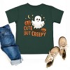 The Juniper Shop Cute But Creepy Ghost Toddler Short Sleeve Tee - 3T - Forest - 3 of 4