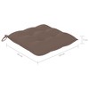 vidaXL Patio Bistro Set, Table and Chair for Balcony, Bistro Chair with Tea Table and Cushions - 4 of 4