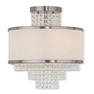 Livex Lighting Prescott 3 - Light Semi-Flush Mount in  Winter Gold - 1 of 1