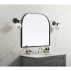 Elegant Lighting Metal Frame Arch Mirror 40x34 Inch in Black - 3 of 4