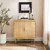 Art Leon Modern Wood Cabinet Sideboard with Textured Door Decoration - 3 of 4