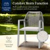 Best Choice Products Set of 2 Indoor/Outdoor Aluminum Woven Rope Dining Chairs w/ Armrests - 4 of 4