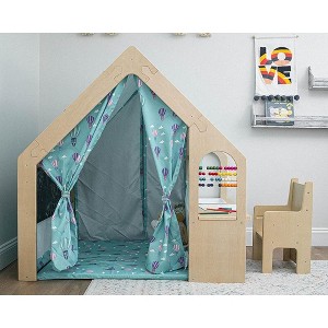 Avenlur Flair - Wooden 5 In 1 Indoor Playhouse Play Tent with Desk Table, Balloons - 1 of 4