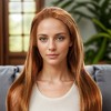 Unique Bargains Women's Straight Long Hair Wig 13x4in 180 Real Human Hair Yellow Brown 1 Pc - 2 of 4