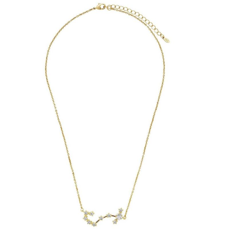 SHINE by Sterling Forever Delicate CZ Constellation Pendant Necklace Gold Scorpio, 3 of 7