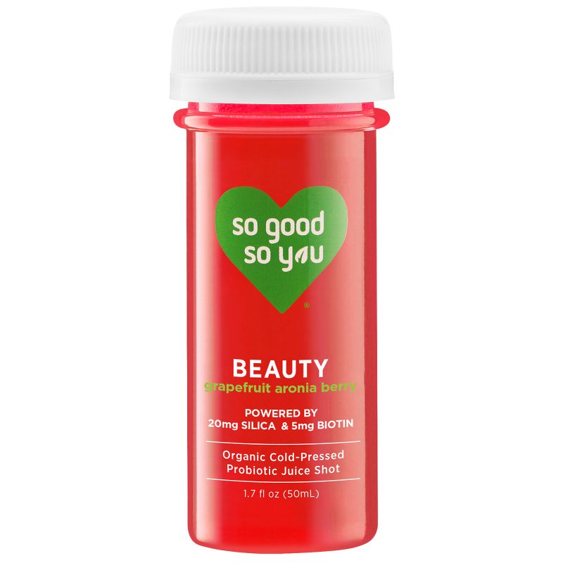 So Good So You Beauty Grapefruit Aronia Berry Organic Probiotic Shot - 1.7 fl oz, 1 of 11