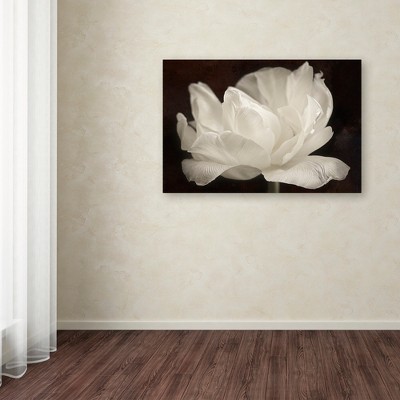 White Tulip III Black and White Canvas Wall Art