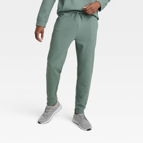 Men's Textured Fleece Joggers - All In Motion™ North Green XL