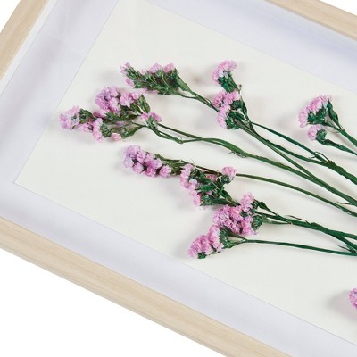 Avant Garden Real Dried Floral Shadowbox Duo in Natural Wood