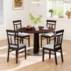 Tangkula Modern Home Dining Chair Set of 4 w/Upholstered Seat & Backrest Rubber Wood Legs - 4 of 4