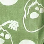 allover bones skull green