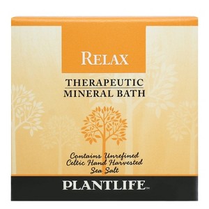 Relax Bath Salt Soak 3oz | Travel Size Calming Mineral Blend for Stress Relief & Relaxation | Aromatherapy | Plantlife - 1 of 3