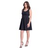 24seven Comfort Apparel Sleeveless Pleated Skater Dress with Pockets - 2 of 4